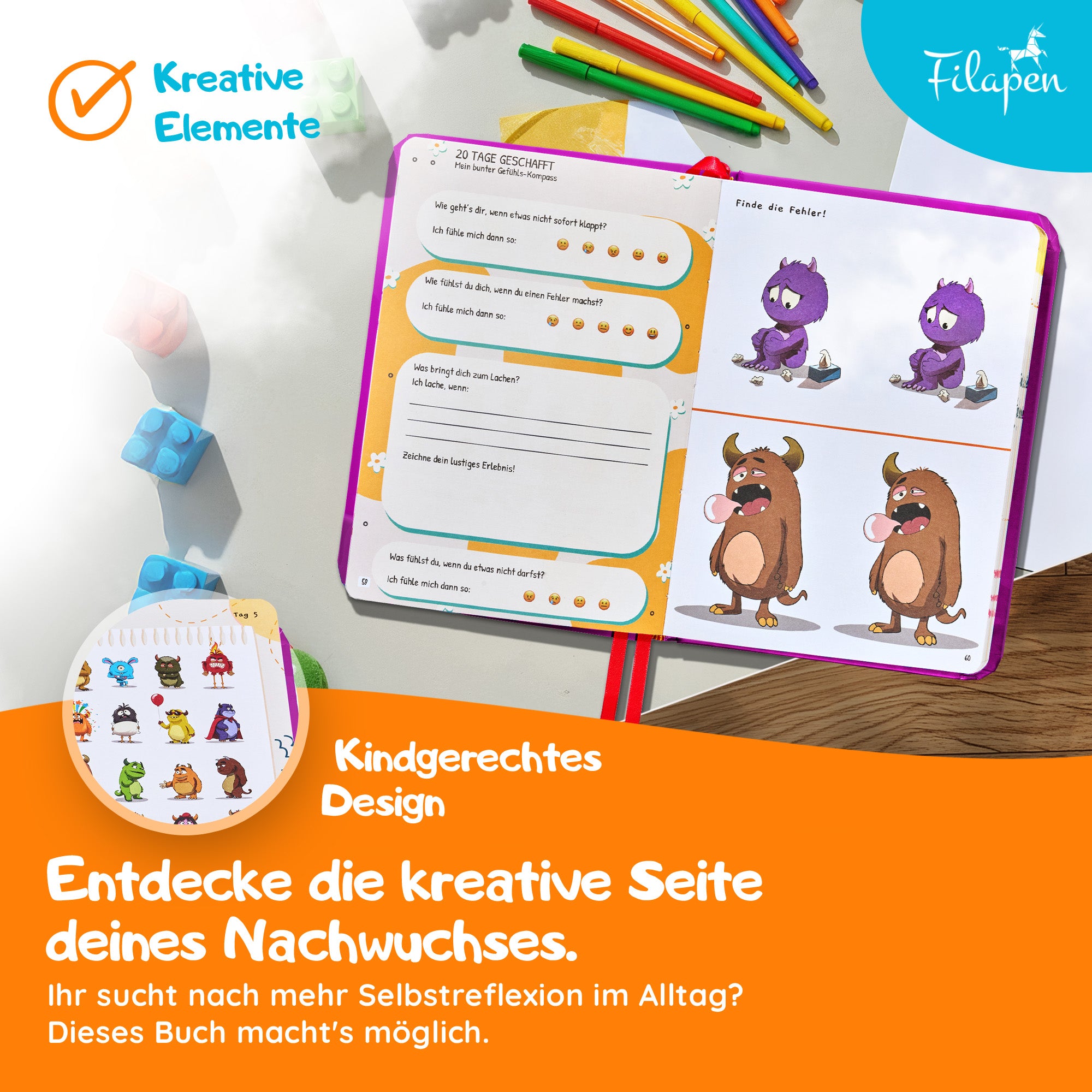 Filapen - Gefühlstagebuch für Kinder
