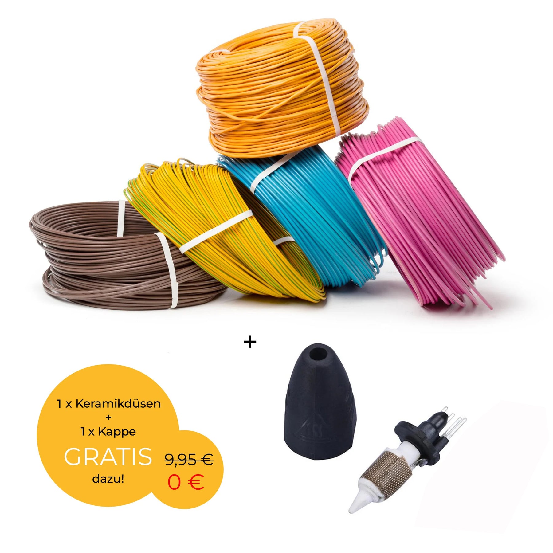 Filapen® - Bundle 20er- Packung PCL-Filamente + 1x Keramikdüsen