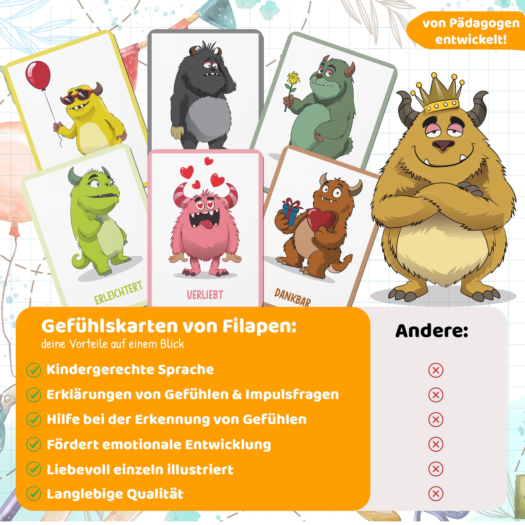 Filapen - Gefühlskarten für Kinder 30 stk.