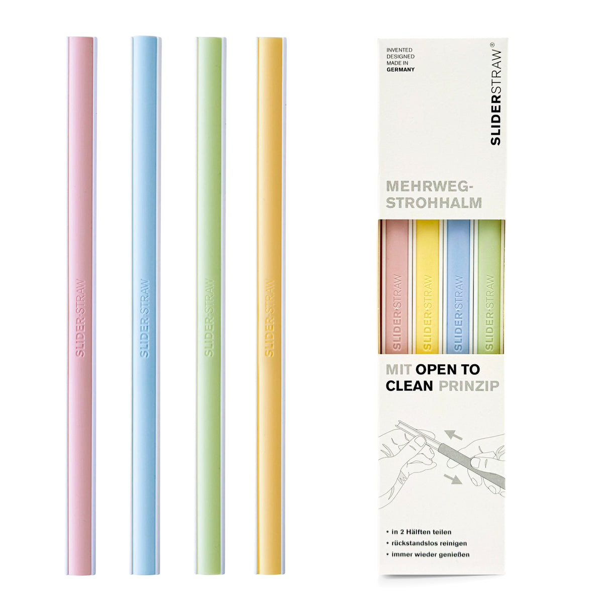 Filapen - Wiederverwendbare Strohhalme Bunt 4 Stk.