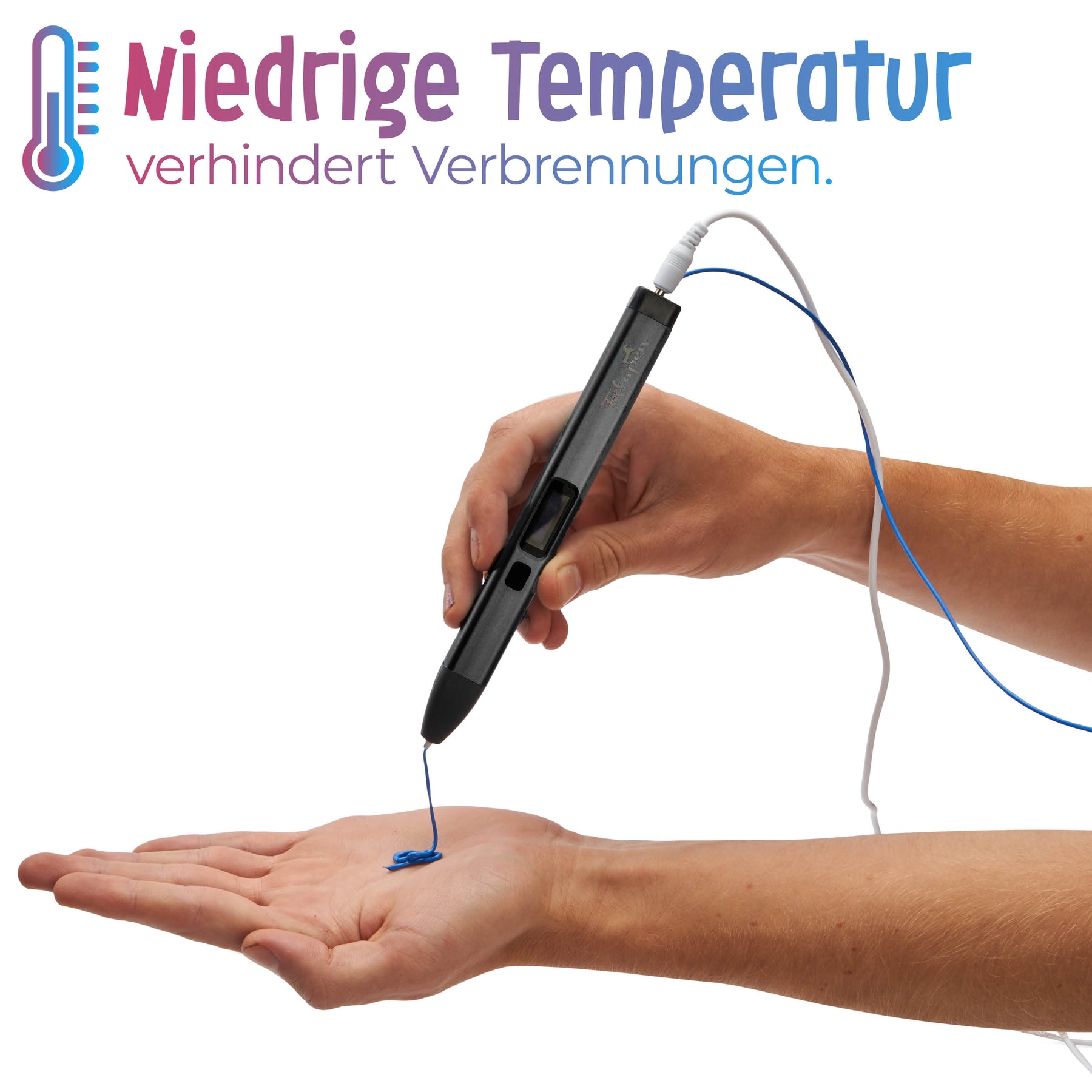 Filapen® Premium 3D Stift mit 10 Filamenten (Schwarz) - Filapen