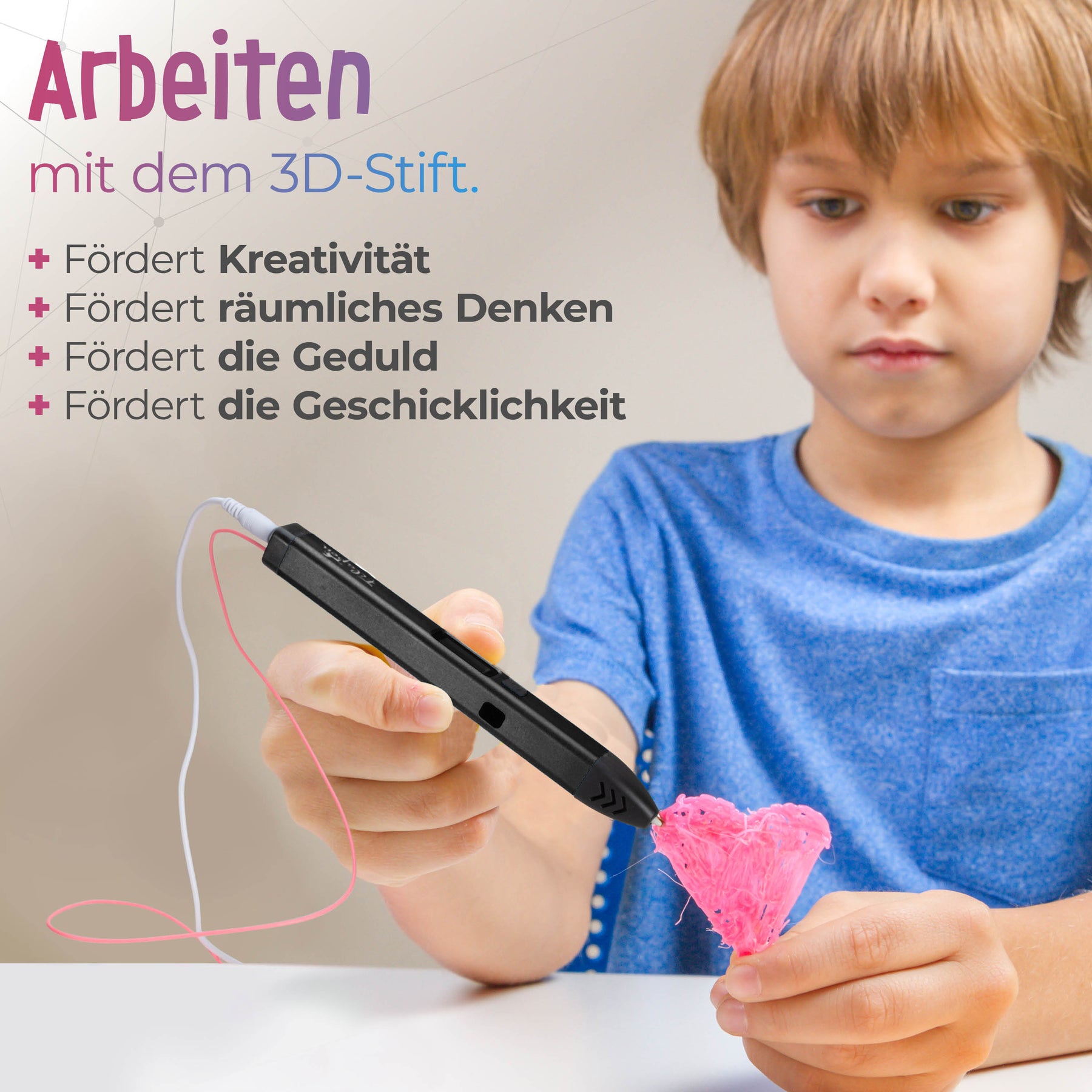 Filapen® Premium 3D Stift mit 10 Filamenten (Schwarz) - Filapen