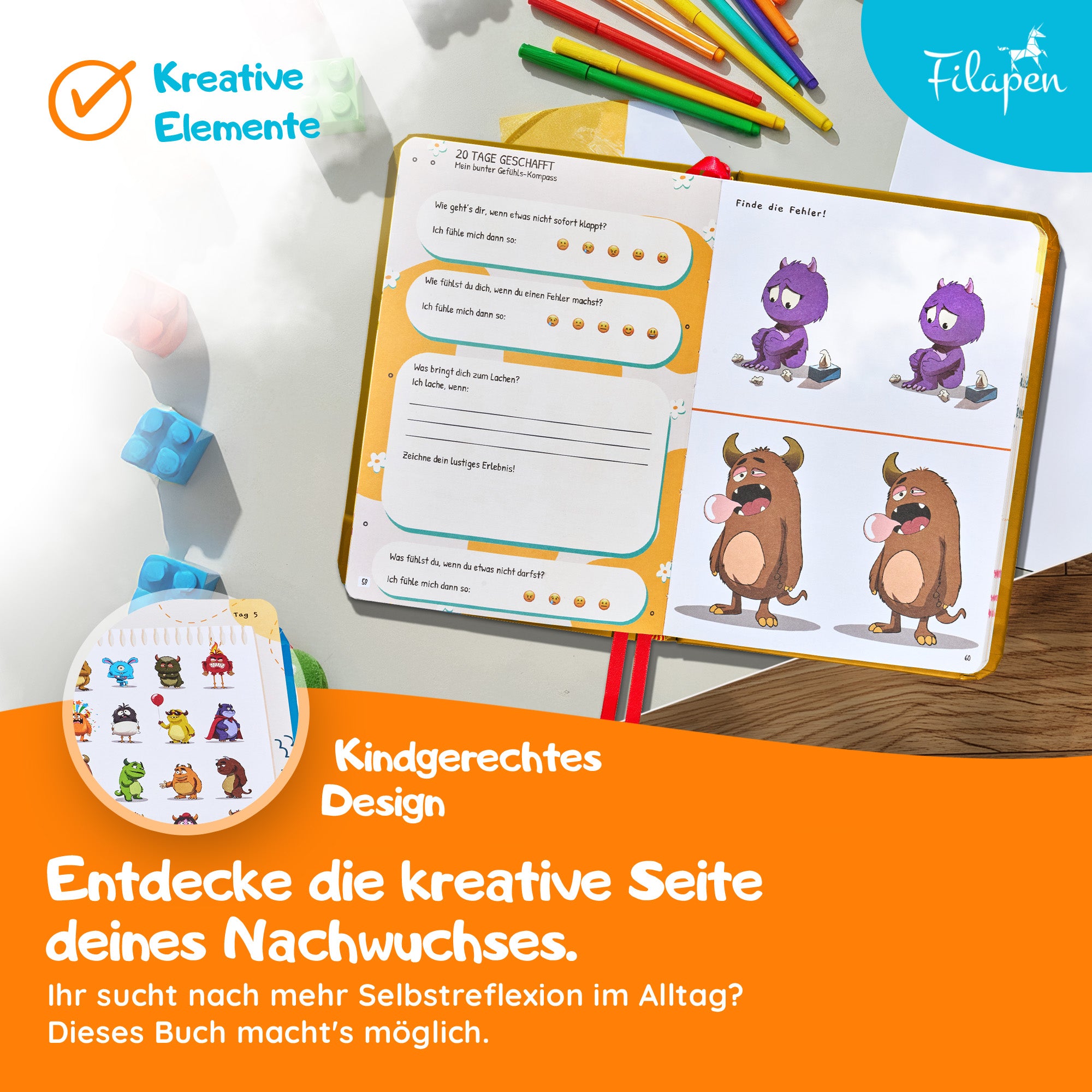 Filapen - Gefühlstagebuch für Kinder