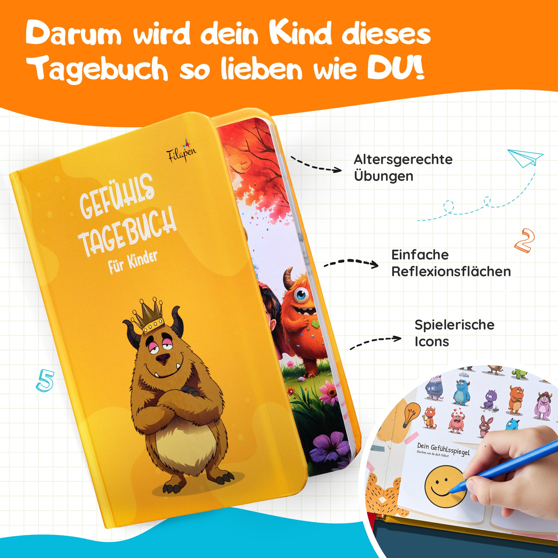 Filapen - Gefühlstagebuch für Kinder (+ gratis Gefühlskarten)