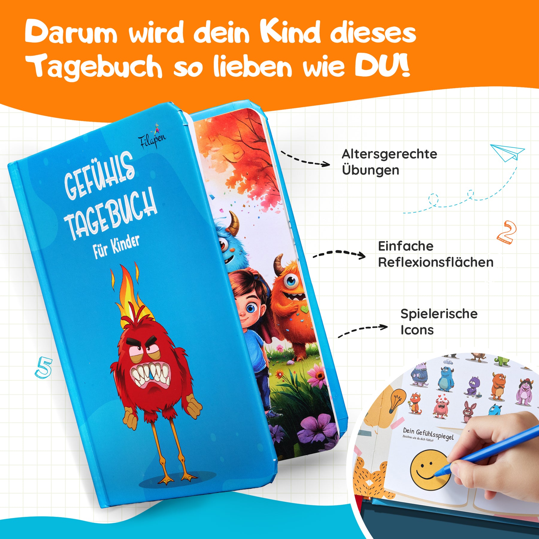 Filapen - Gefühlstagebuch für Kinder