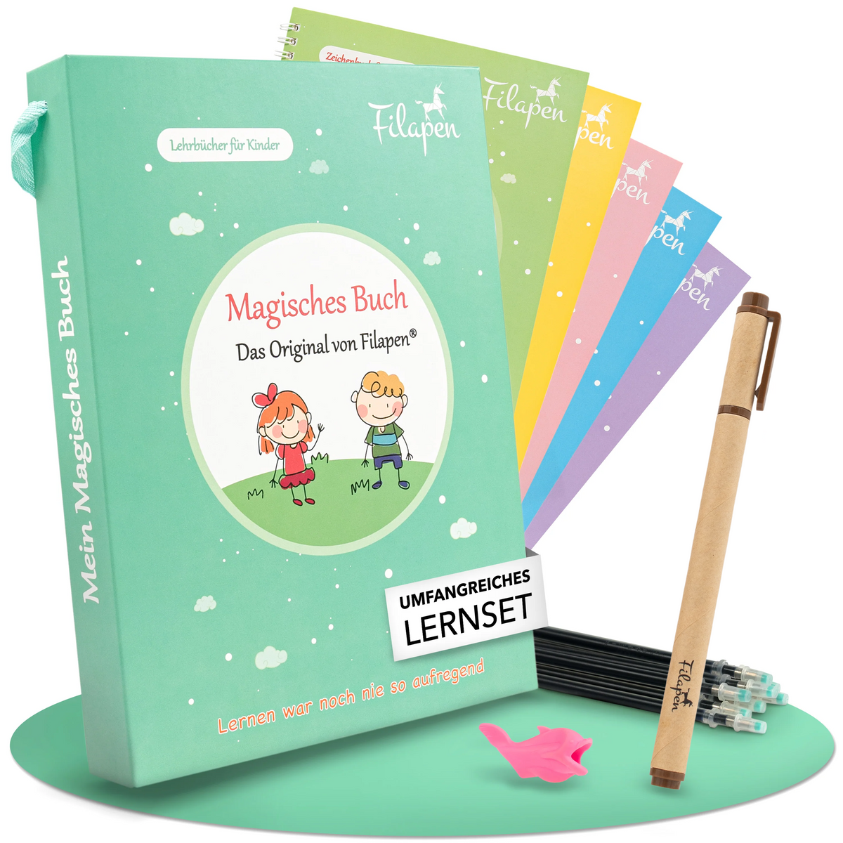 Filapen® 5 Magische Übungshefte für Kinder - Wiederverwendbar - Inkl. Stift und Minen