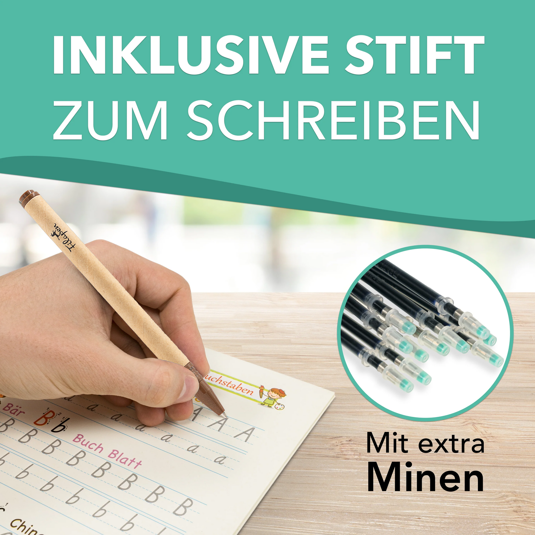 Filapen® 5 Magische Übungshefte für Kinder - Wiederverwendbar - Inkl. Stift und Minen