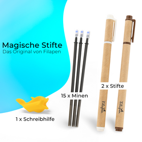 Filapen® Magische Stifte inkl. Schreibhilfe und 15 Ersatzminen