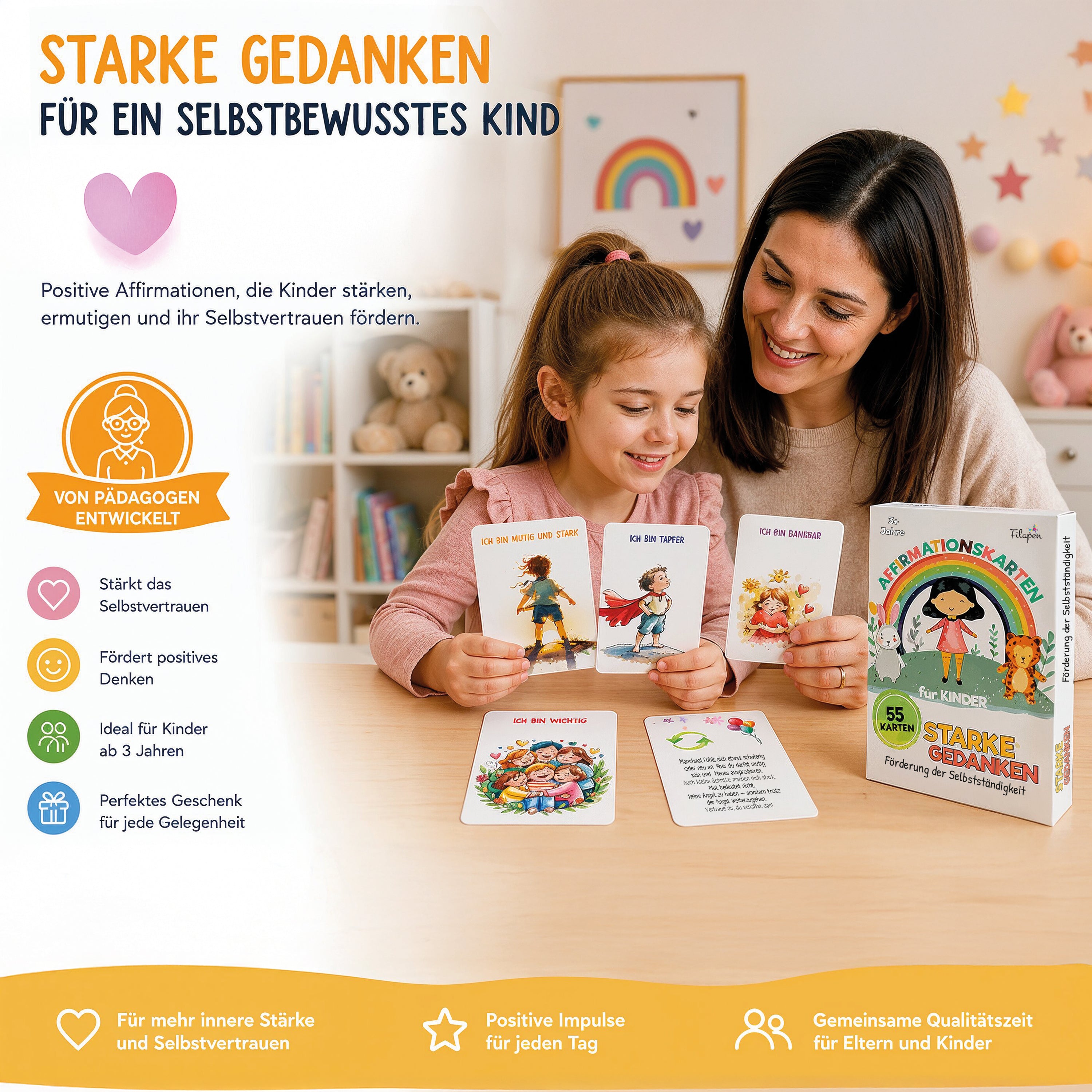 Filapen - Affirmationskarten für Kinder 55 stk.
