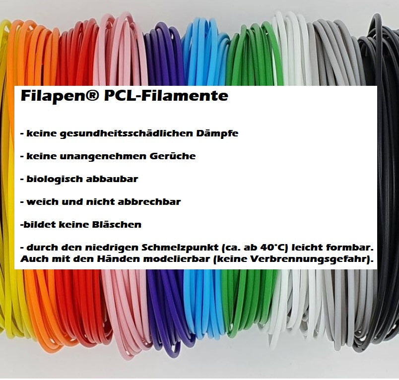 Filapen® 20er- Packung PCL-Filamente (bunt) | 100m